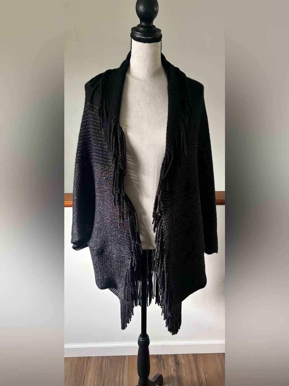 Charlie Paige Fringe Shawl Kimono Wrap